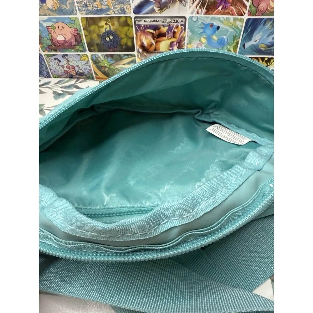 Champion Teal Waist Bag Fanny Pack‎ Rainbow Logo Adjustable Belt 5x13